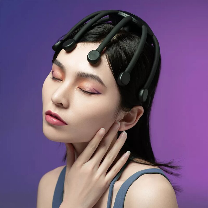 Spider Head Massager - Automatic 8 Heads Rechargeable Smart Vibration Scalp Relief