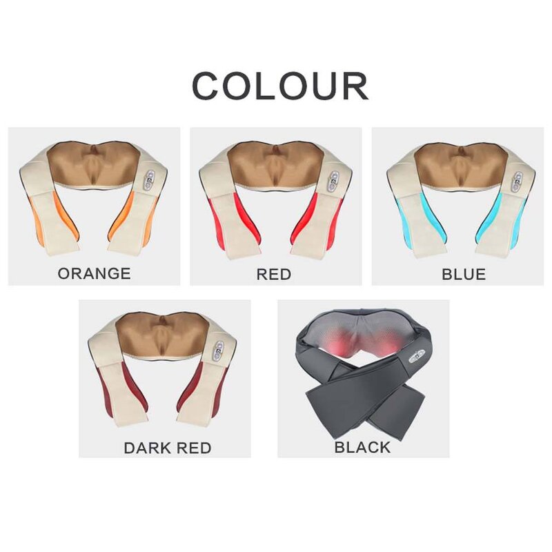 Infrared Neck Massager - Hot Selling Electric Heat Shiatsu Shoulder Back Pain Relief
