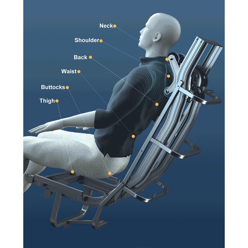 4D Massage Chair - Good Quality Electric Heated Foot Spa LCD Screen Full Body