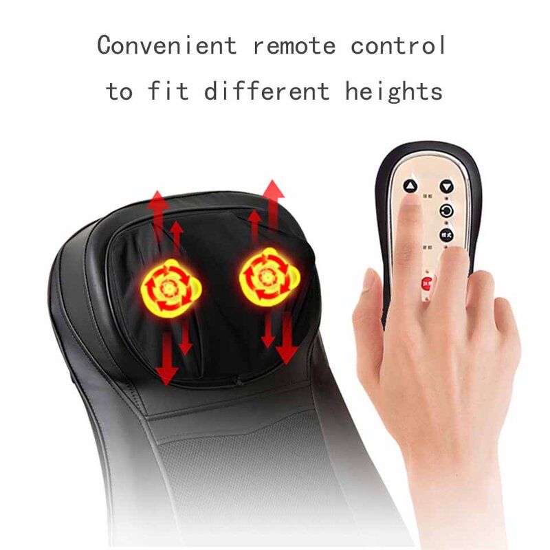 Massage Chair Pad - Shiatsu Heat Kneading Back Massager Home Office Seat Use