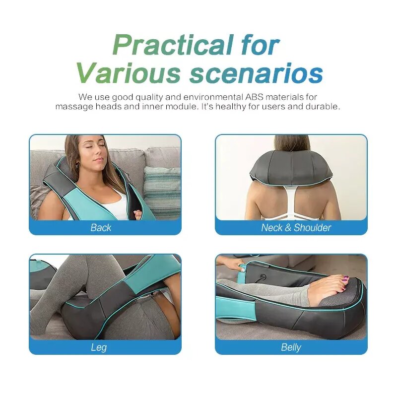 5D Shoulder Massager - Infrared Heat Shiatsu Vibration Neck Back Full Body Relief