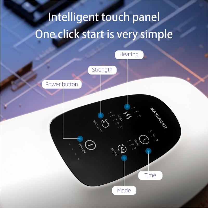 Shiatsu Hand Massager - 2025 New Palm Finger Kneading Air Compression Cordless