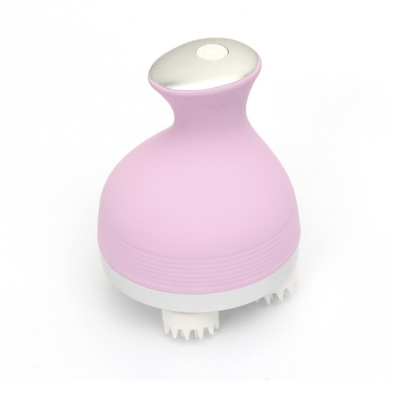 3D Scalp Massager - Waterproof Rechargeable Wireless 4 Head Vibrating Aluminum