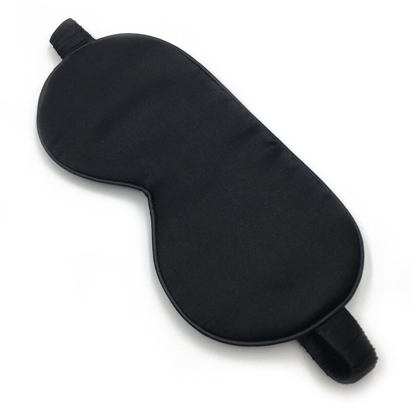 Silk Sleep Eye Mask - Factory Custom Logo Private Label Luxury Black 100% Mulberry Silk Set