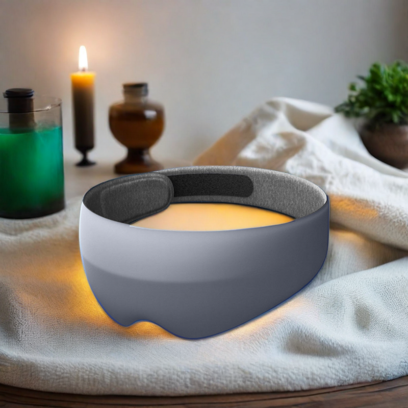 3D Heated Eye Sleep Mask - Facial Mapping Technology Light Blocking Steam Beauty for Sleep