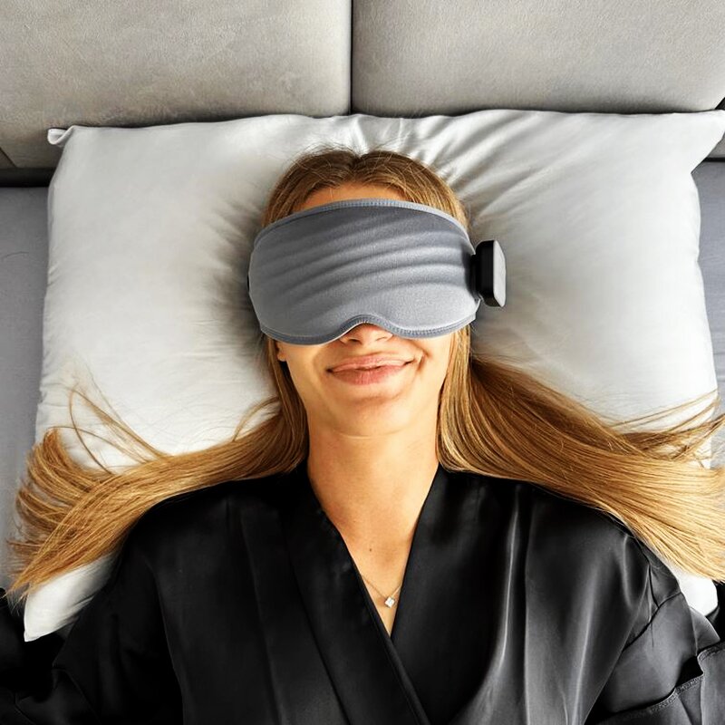 3D Heated Eye Mask - New Design Warm Care Vibration Massage Heat Compress Eye Relief