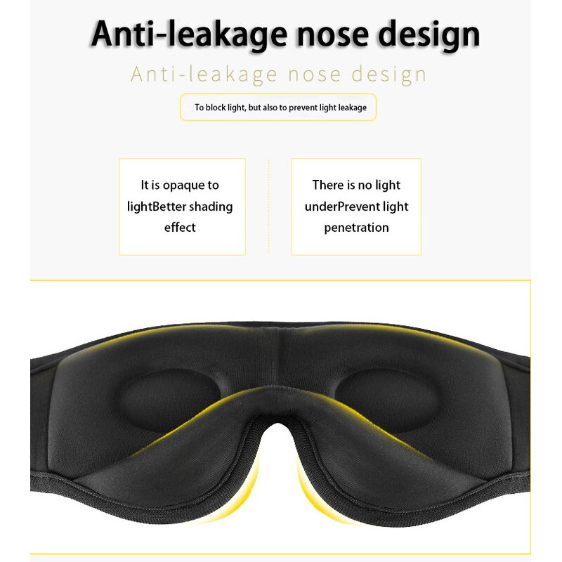 3D Weighted Eye Mask - China Factory Customizable 100% Blackout Ultra-thin Logo Eye Health