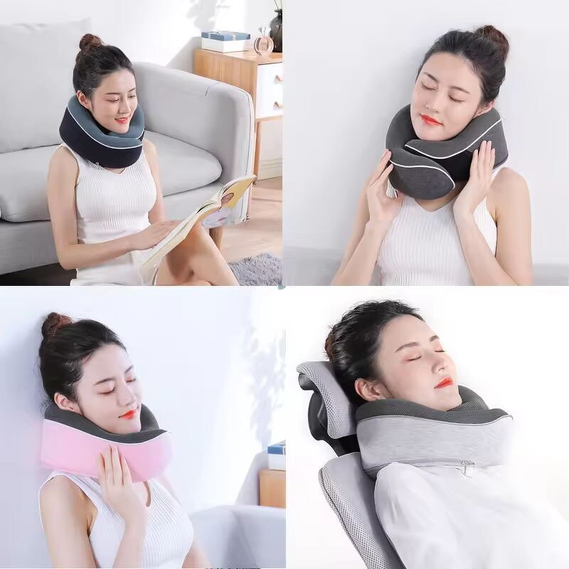 Memory Foam Neck Pillow - Customization Slow Rebound Folding Camping Airplane Car Office Travel