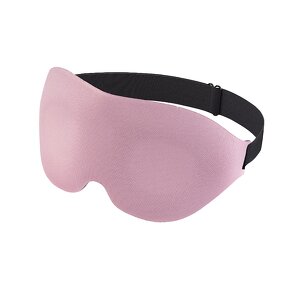 3D Pink Silk Steam Mask - Custom Private Label Blackout Weighted Lashes Relaxing Sleep Eye Mask