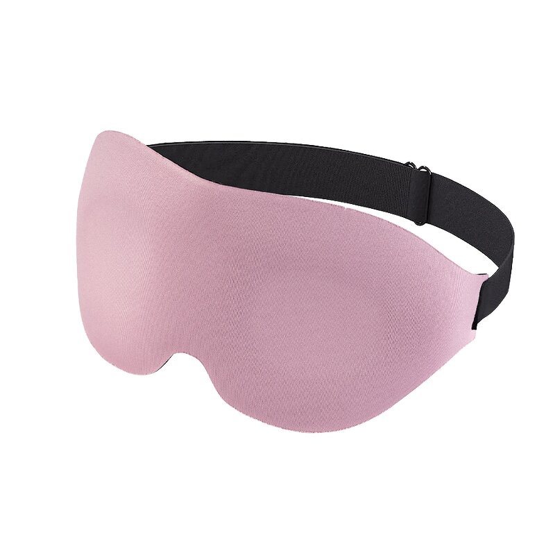 3D Pink Silk Steam Mask - Custom Private Label Blackout Weighted Lashes Relaxing Sleep Eye Mask