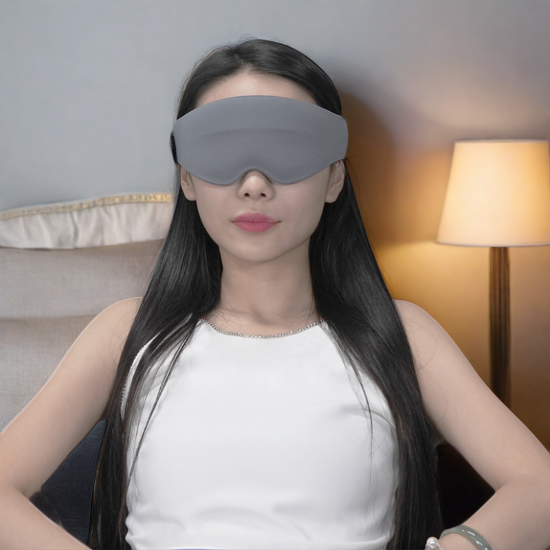 3D Heated Eye Sleep Mask - Facial Mapping Technology Light Blocking Steam Beauty for Sleep