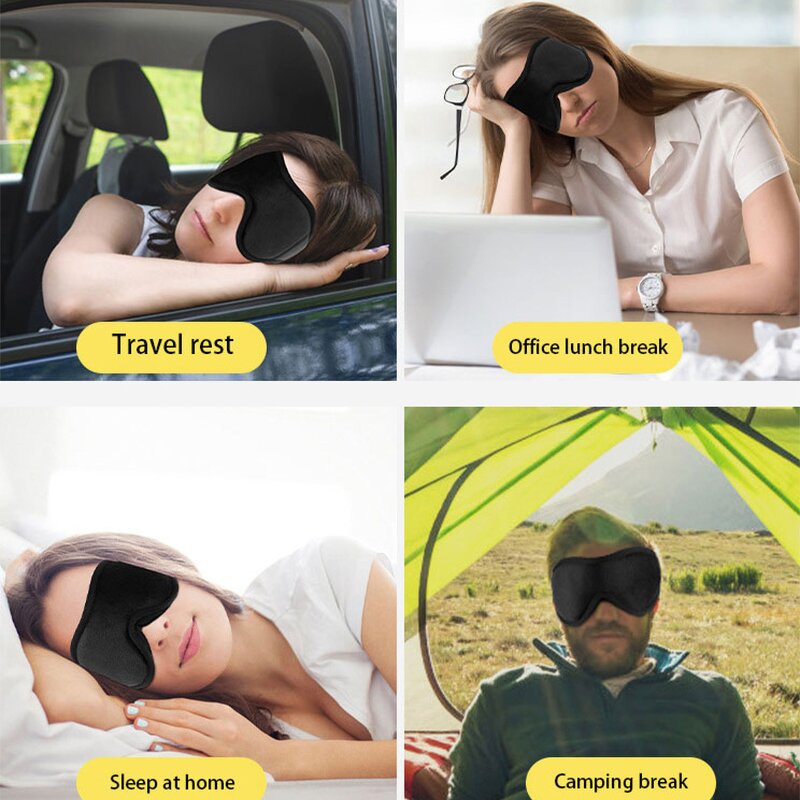 3D Weighted Eye Mask - China Factory Customizable 100% Blackout Ultra-thin Logo Eye Health