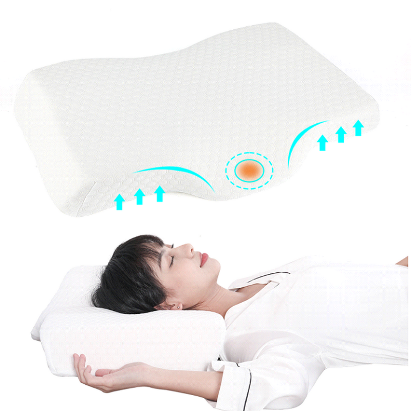 Cervical Memory Foam Pillow - Neck Shoulder Pain Relief Ergonomic Orthopedic Sleeping Support