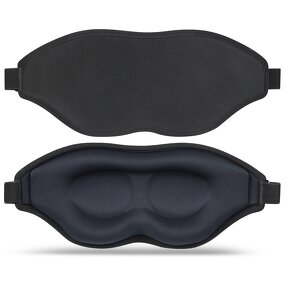 3D Silk Contoured Eye Mask - 100% Weighted Block Out for Eyelash Extensions Yoga Travel