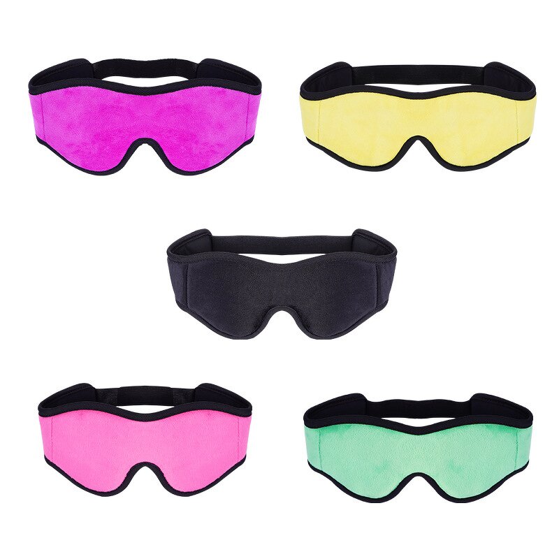 3D Contoured Eye Mask - Wholesale Adjustable Private Label Black Memory Foam Light Block