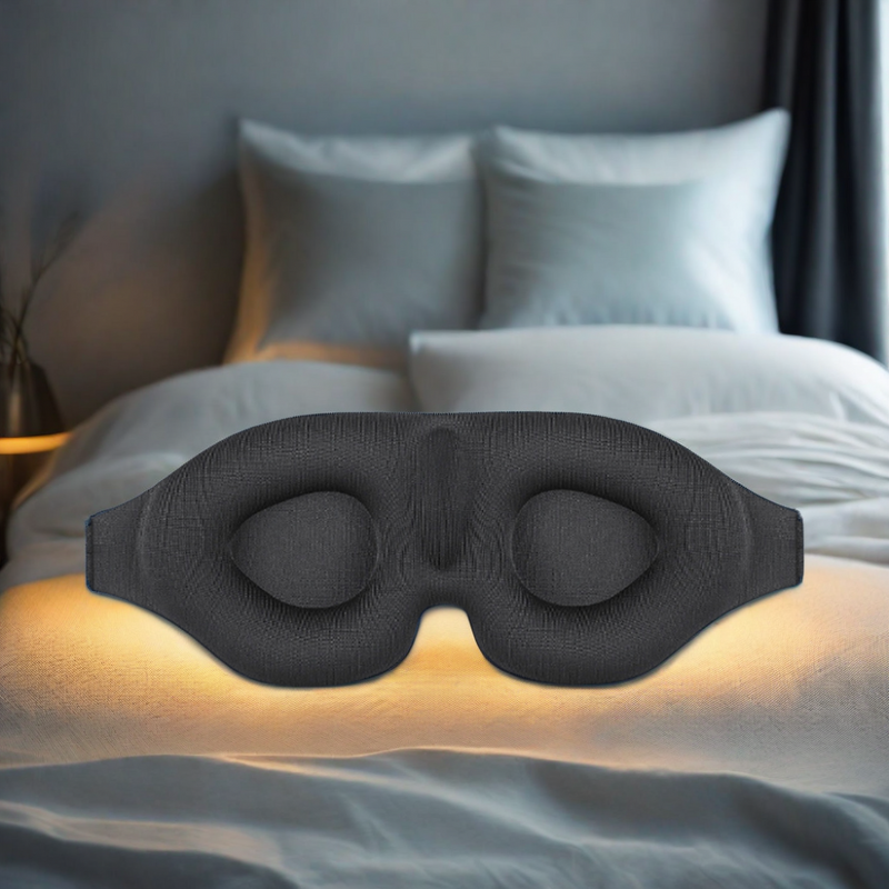 3D Satin Silk Sleep Mask - 2024 2cm Deep Socket 100% Blackout Anti-Wrinkle Eyelash Extension