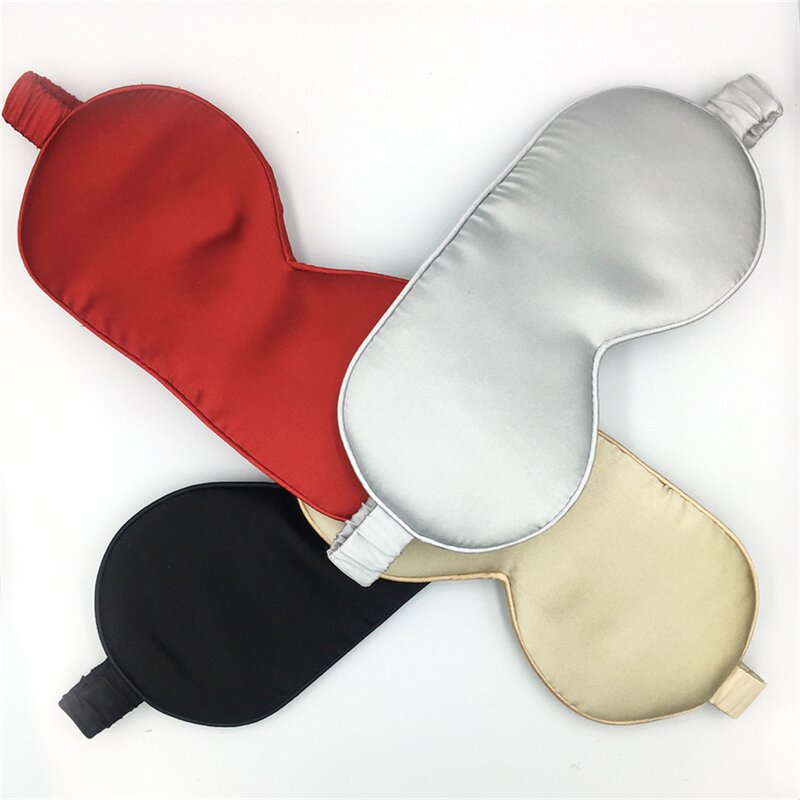 100% Silk Eye Mask - Factory Wholesale Luxury Customized Size OEM Printed Embroidered Logo