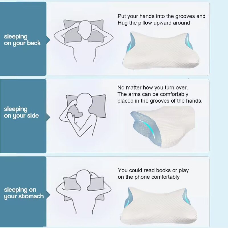 Custom Memory Foam Pillow - High-Level Soft Orthopedic Double Layer Neck Shoulder Massager