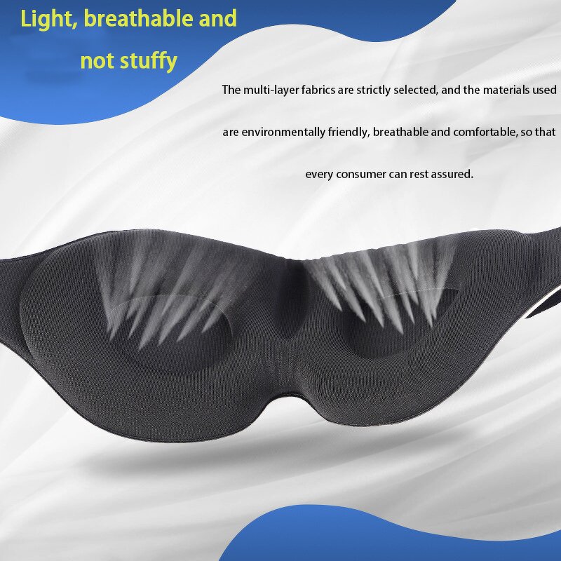 3D Satin Silk Sleep Mask - 2024 2cm Deep Socket 100% Blackout Anti-Wrinkle Eyelash Extension