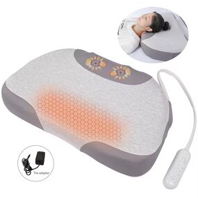 3-in-1 Smart Pillow - Height Adjustable Hot Compress Airbag Massage Neck Shoulders Controller