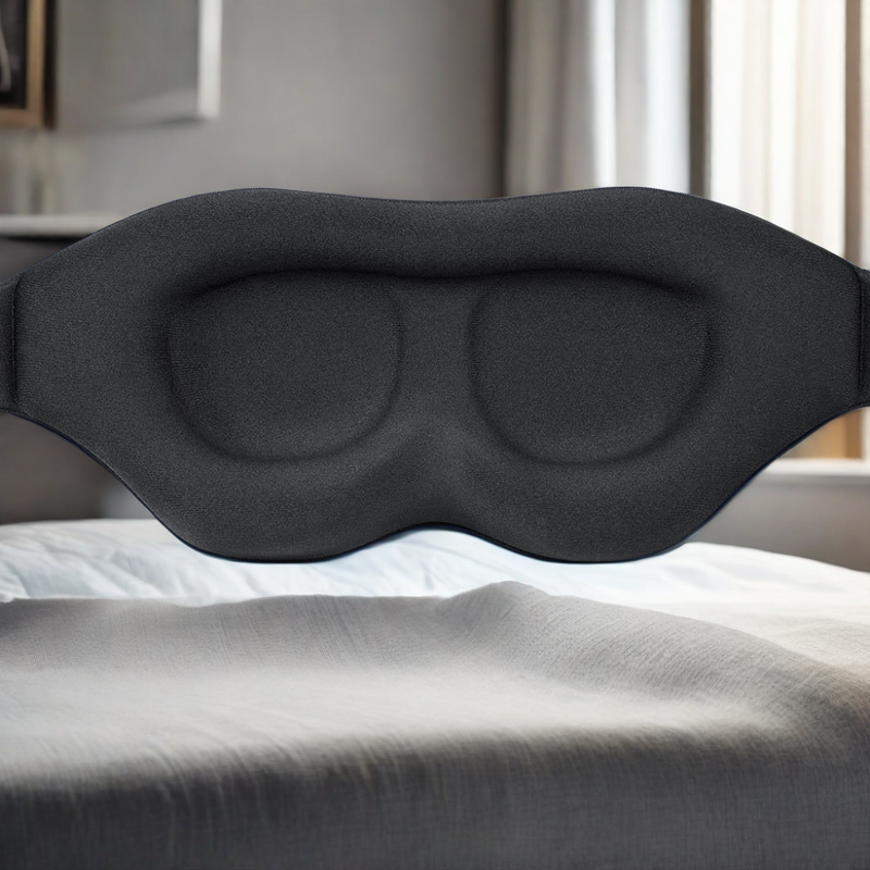 3D Silk Contoured Eye Mask - 100% Weighted Block Out for Eyelash Extensions Yoga Travel
