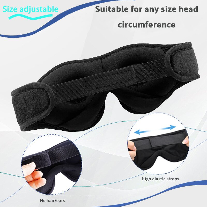 Bluetooth Music Eye Mask - Hot 5.0 Audio Wireless 3D Stereo White Noise Dark Circles Relief