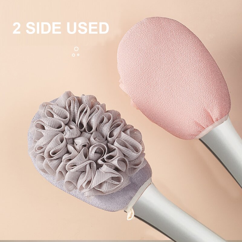 2in1 Electric Bath Brush - Multifunction Long Handle Vibrating Back Body Cleansing Portable