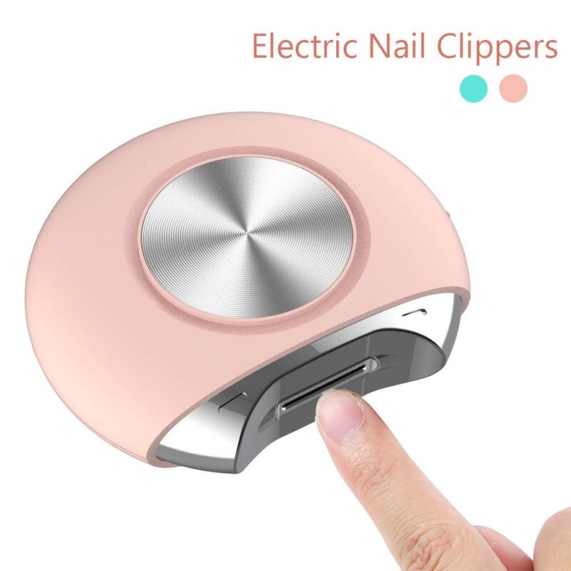 Baby Electric Nail Trimmer - Mini Stainless Steel Automatic Safe Noiseless Blue Pink AAA