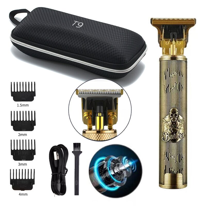 T9 Electric Hair Trimmer - Professional Men USB Steel Household Free Sample Aftersale