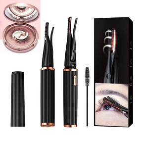 Heated Eyelash Brush - Top Seller 3D Mini Rechargeable Black Curler 1082 Makeup Kit