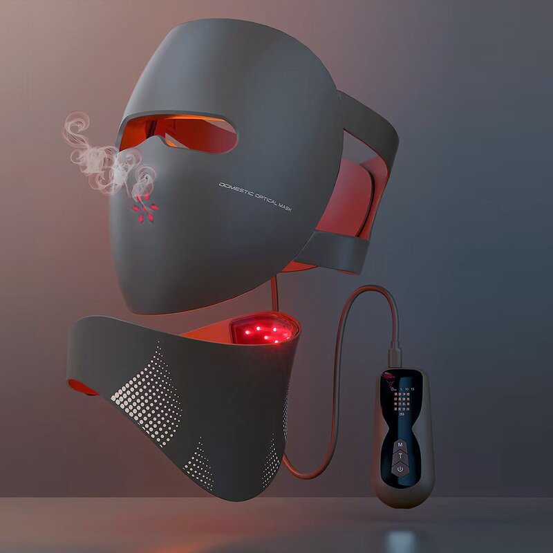 3C LED Face Neck Mask - High Quality Silicone Light Therapy Ergonomic Home Travel