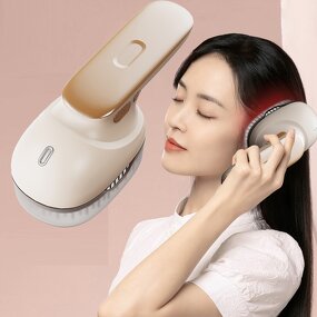 Red LED Massage Comb - 2-in-1 Vibration Essential Oil Spray Microcurrent Hair Growth