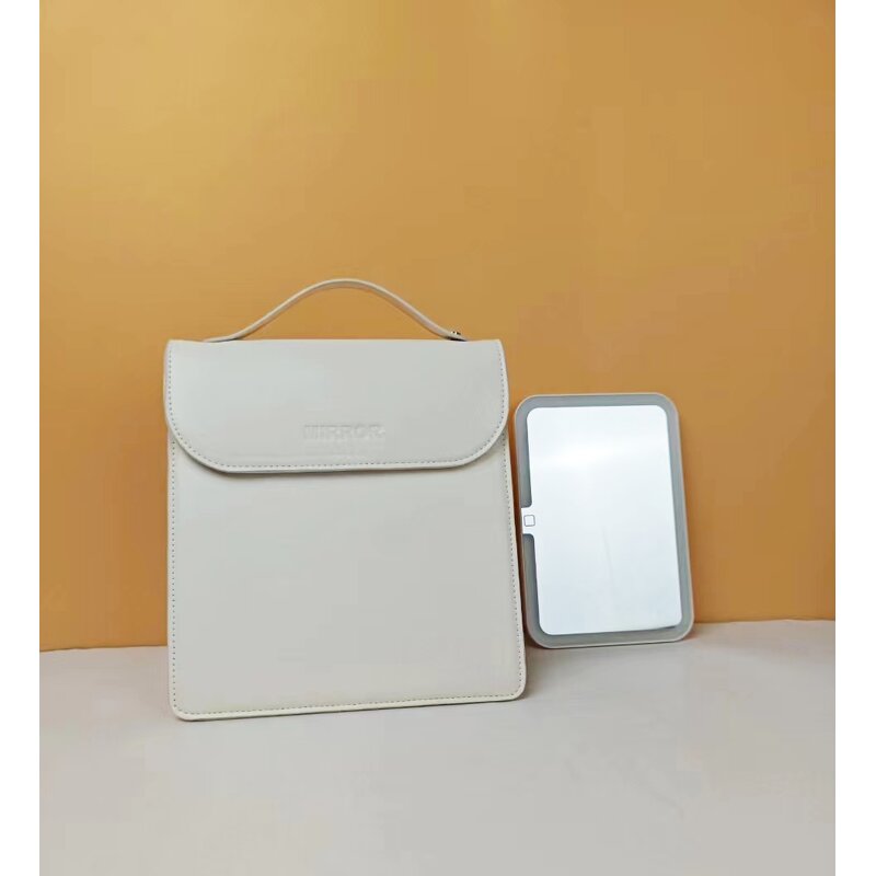 Bronze LED Makeup Mirror - Popular Rechargeable Foldable Tabletop Home Beauty Equipment