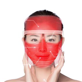 7-Color LED Face Mask - ABS Wireless Korean Photon Red Blue Facial Neck Skin Care