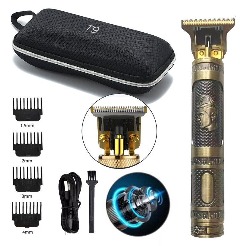 T9 Hair Trimmer Clippers - Professional Men Cordless Stainless Steel USB Charger Manufacturer