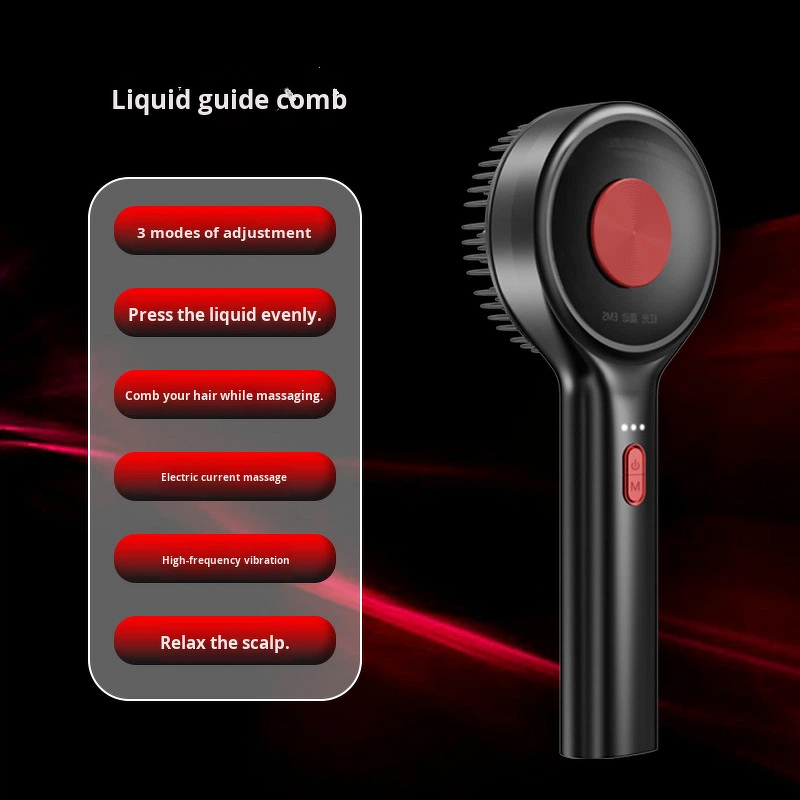 Red Light Hair Growth Comb - Electric Scalp Massage Essence Infusion Liquid Conducting