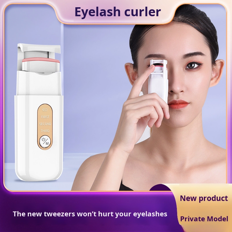 C-Shaped Eyelash Curler - Rechargeable 5s Heat-up 24H Long Lasting Curls Plastic
