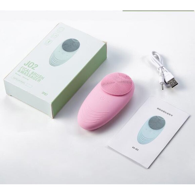 Silicone Facial Cleansing Brush - Waterproof Sonic Vibrating Deep Cleansing Soft Brush