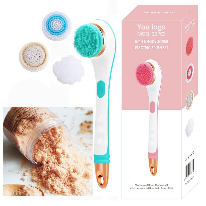 Himalayan Body Scrub - OEM Custom Foaming Exfoliating Whitening Salt Pink Lychee Brush