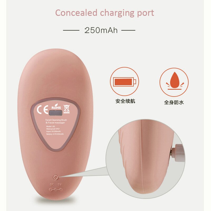LED Facial Cleansing Brush - Wholesale Custom Waterproof Silicon Vibrating Home Use