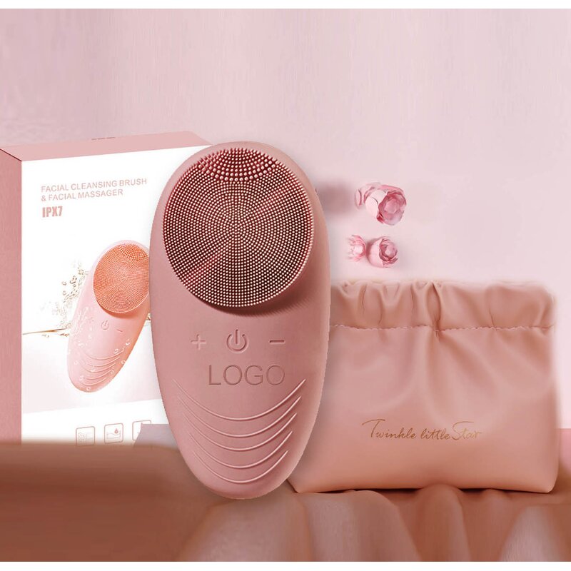 Facial Cleansing Device - Rechargeable Silicone Sonic USB Exfoliating Cleaner ABS Brush 73G