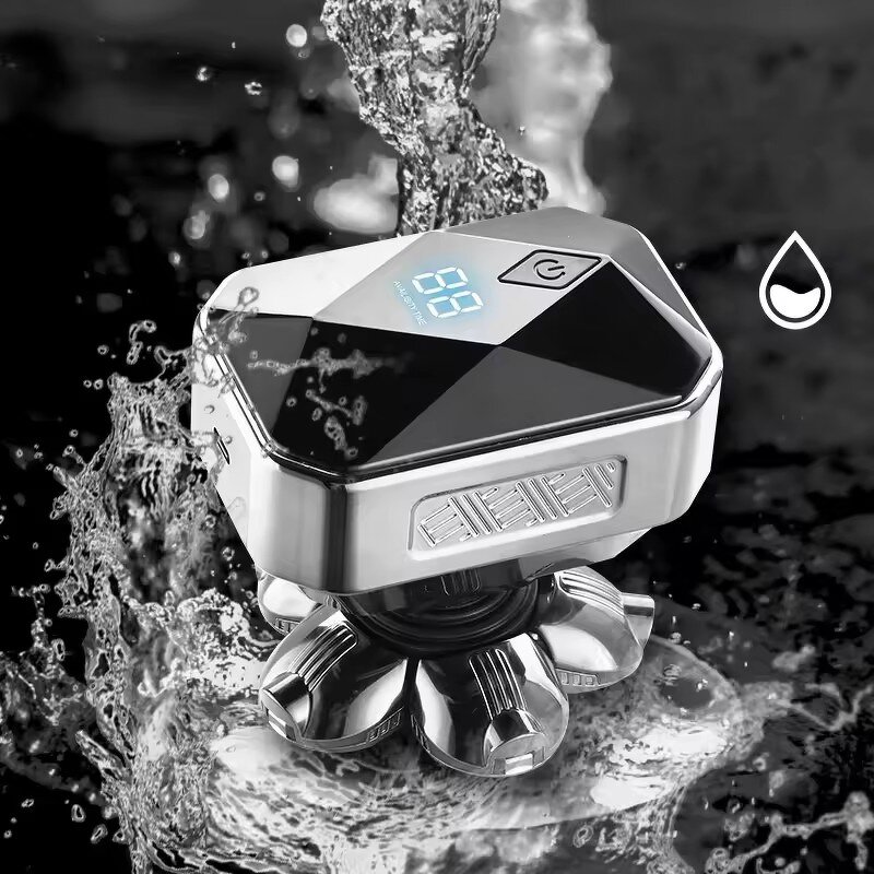 Men's Electric Shaver - Professional Wireless Waterproof Rechargeable LED Display Razor