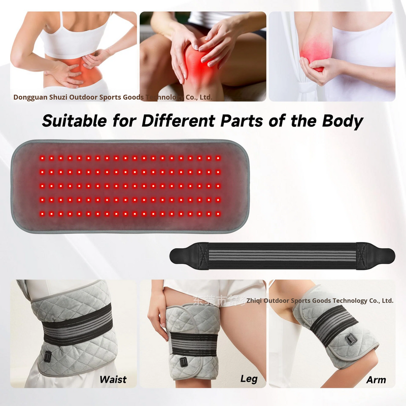 Red Light Therapy Belt - 100LED 660nm&850nm Infrared Heating Waist Back Knees Legs