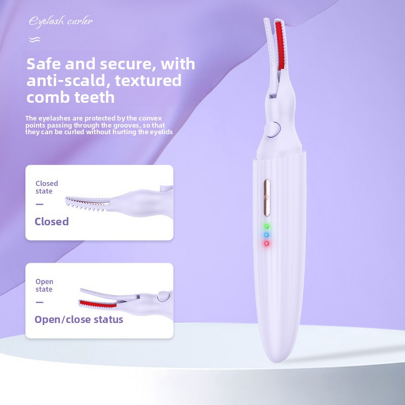 Electric Eyelash Curler - Heat Sensitive Pad 8s Fast Heating 24hrs Natural Lash Lift