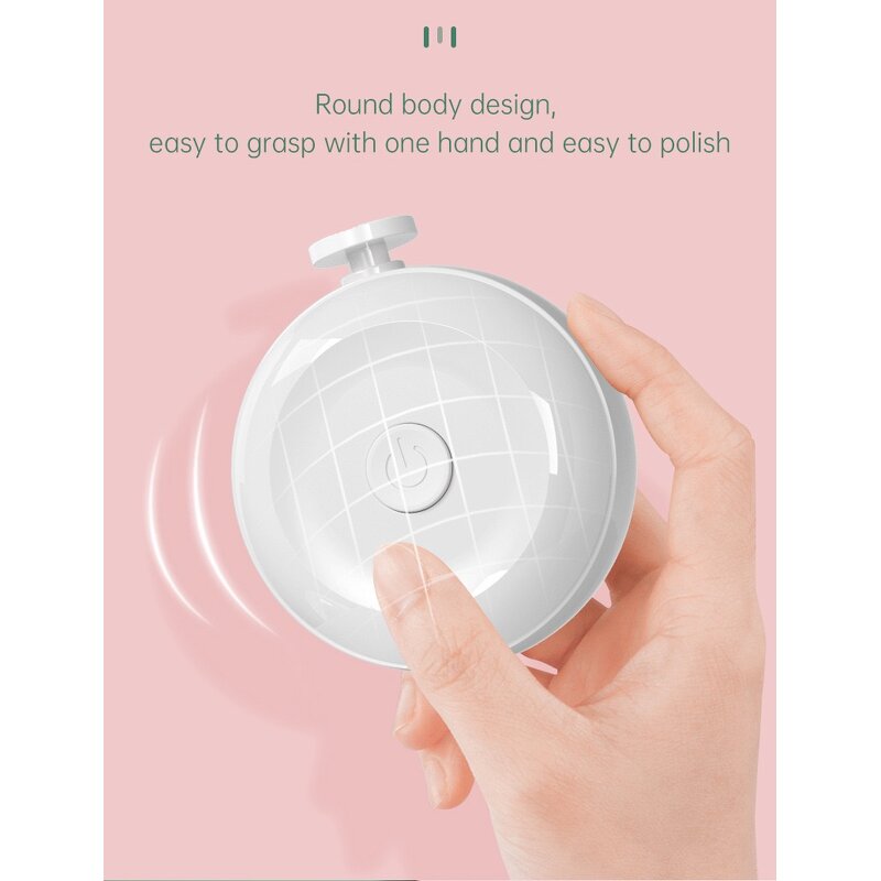 Baby Electric Nail Trimmer - Mini Stainless Steel Automatic Safe Noiseless Blue Pink AAA