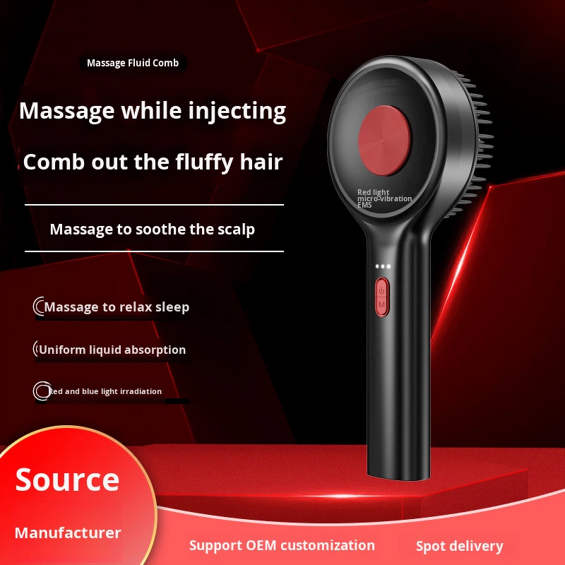 Red Light Hair Growth Comb - Electric Scalp Massage Essence Infusion Liquid Conducting