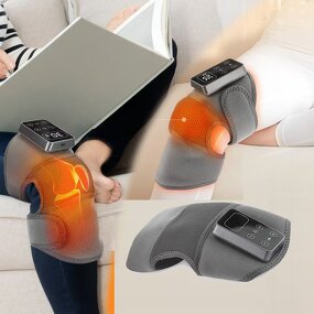 Cotton Knee Massager - Electric Physiotherapy 3-Level Vibration 5-Level Heating Arthritis