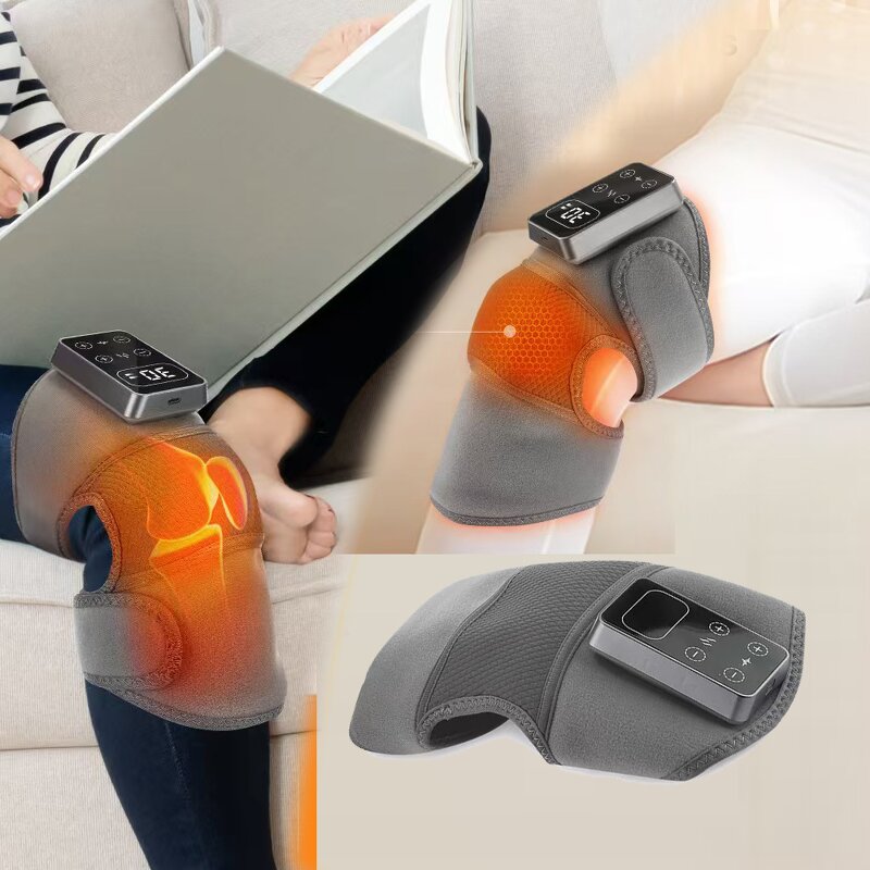 Cotton Knee Massager - Electric Physiotherapy 3-Level Vibration 5-Level Heating Arthritis