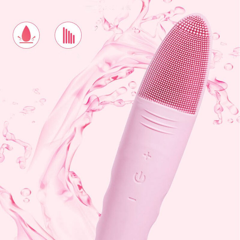 Silicone Facial Cleansing Brush - Handheld UK Plug Pore Unclogging Delicate Face Use