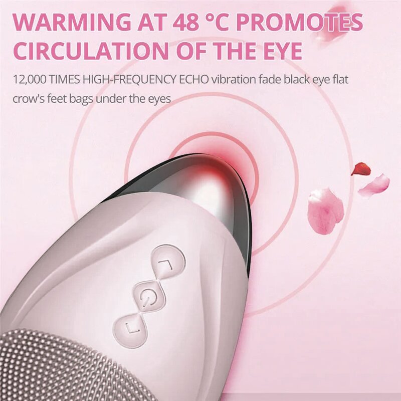 Sonic Facial Cleansing Brush - 48° Hot Compress Stand Type Eyes Targeted Cleansing Tool